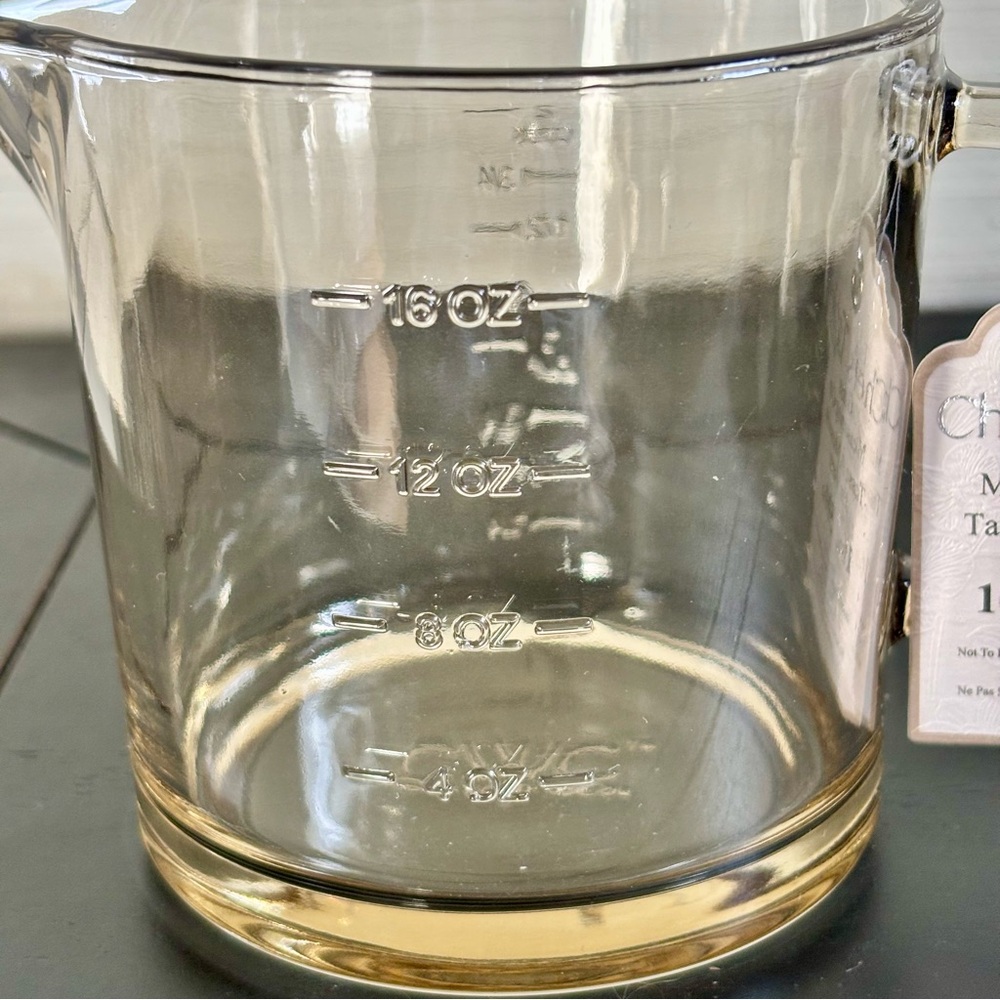 CWC Chef’s Table Yellow Glass Measuring Cup 16oz ~ 2 Cups NEW - Picture 2 of 9